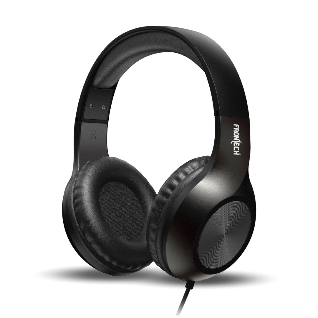 Frontech Wired Multimedia Headphone: Mic, Volume Control, 40mm Drivers (HF-3451) Frontech Wired Multimedia Headphone: Mic, Volume Control, 40mm Drivers (HF-3451)
